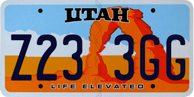 UT license plate Z233GG