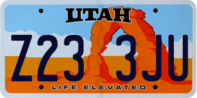 UT license plate Z233JU