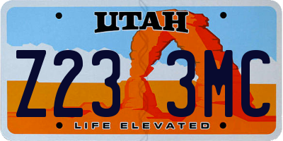 UT license plate Z233MC
