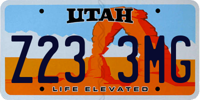 UT license plate Z233MG