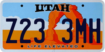 UT license plate Z233MH