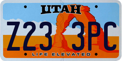 UT license plate Z233PC