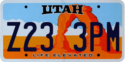 UT license plate Z233PM