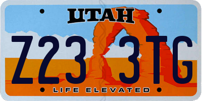 UT license plate Z233TG