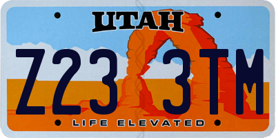 UT license plate Z233TM