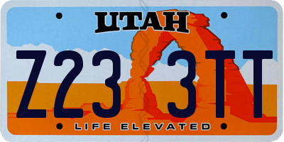 UT license plate Z233TT