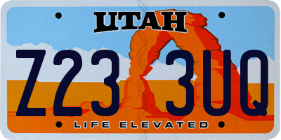UT license plate Z233UQ