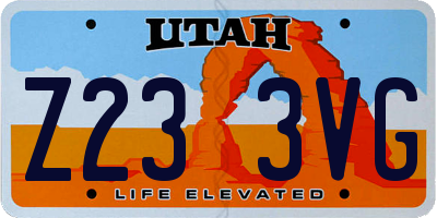 UT license plate Z233VG