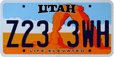 UT license plate Z233WH