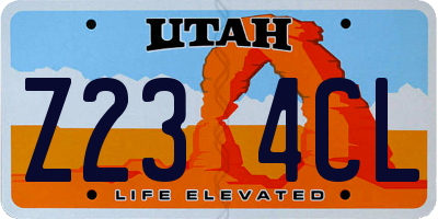 UT license plate Z234CL
