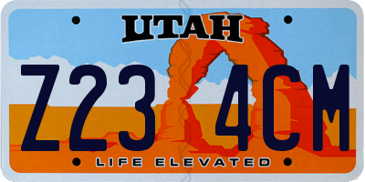 UT license plate Z234CM
