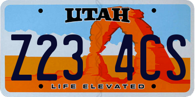 UT license plate Z234CS