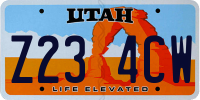UT license plate Z234CW