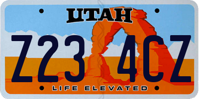 UT license plate Z234CZ