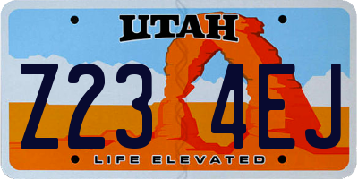 UT license plate Z234EJ