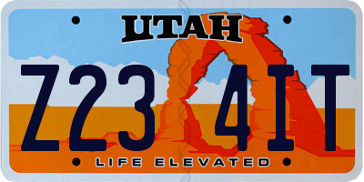UT license plate Z234IT
