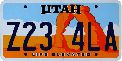 UT license plate Z234LA