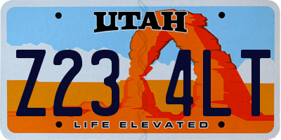 UT license plate Z234LT