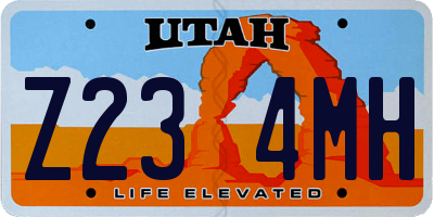 UT license plate Z234MH