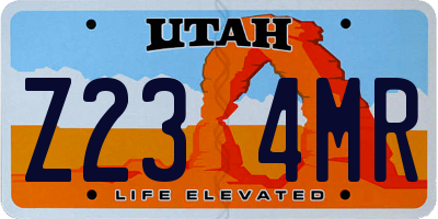 UT license plate Z234MR