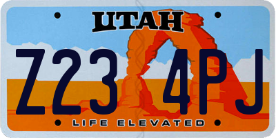 UT license plate Z234PJ