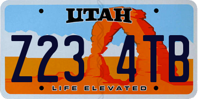 UT license plate Z234TB