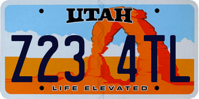 UT license plate Z234TL