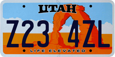 UT license plate Z234ZL