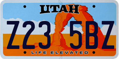 UT license plate Z235BZ