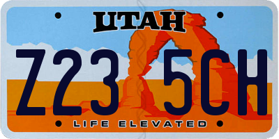 UT license plate Z235CH