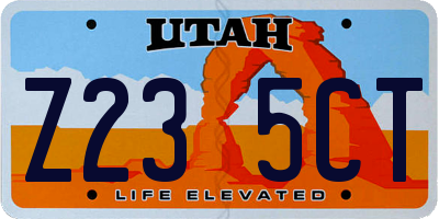 UT license plate Z235CT