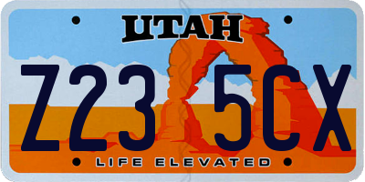 UT license plate Z235CX
