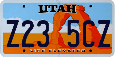 UT license plate Z235CZ