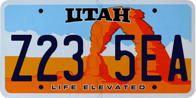 UT license plate Z235EA