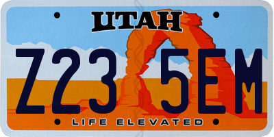 UT license plate Z235EM