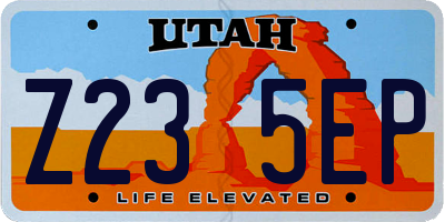 UT license plate Z235EP