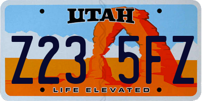 UT license plate Z235FZ