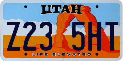UT license plate Z235HT