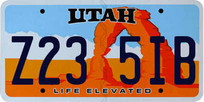 UT license plate Z235IB