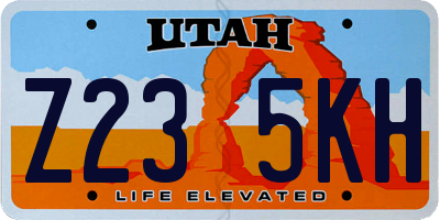 UT license plate Z235KH