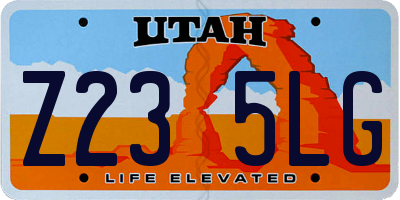 UT license plate Z235LG