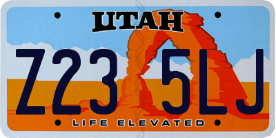 UT license plate Z235LJ