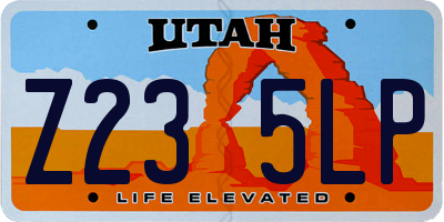 UT license plate Z235LP