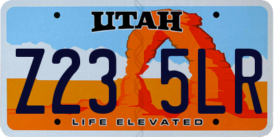 UT license plate Z235LR