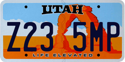 UT license plate Z235MP