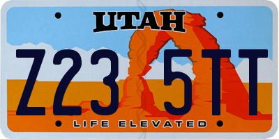 UT license plate Z235TT