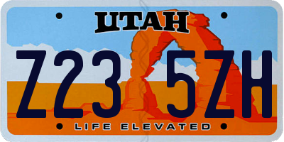 UT license plate Z235ZH