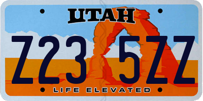UT license plate Z235ZZ