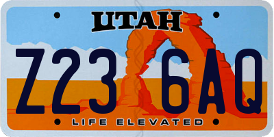 UT license plate Z236AQ