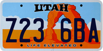UT license plate Z236BA